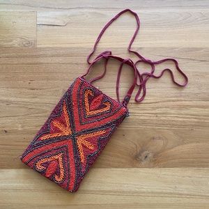 Red Beaded Convertible "Club Bag" Purse from Bamboo Trading Company